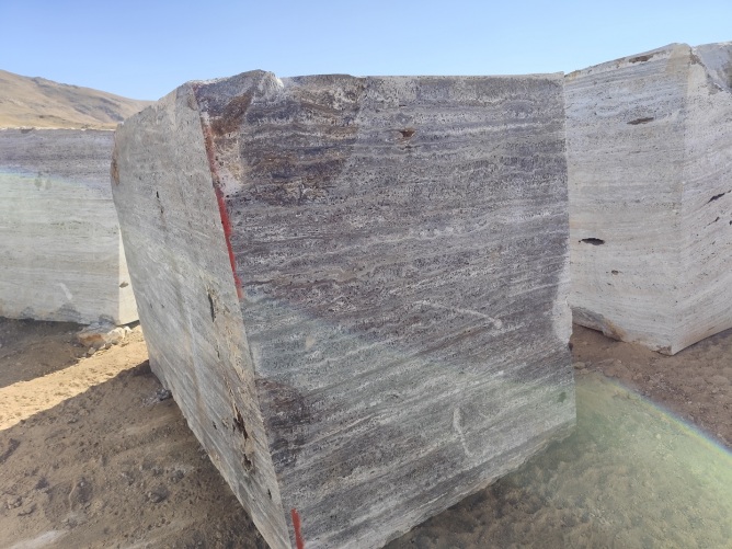 silver travertine